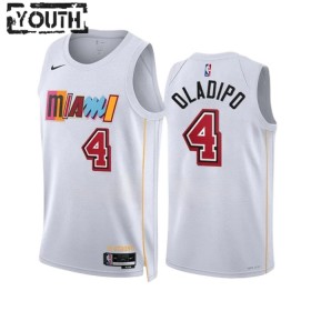 Dres Miami Heat Victor Oladipo 4 Nike 2022-23 City Edition Bijela Swingman - Dječji